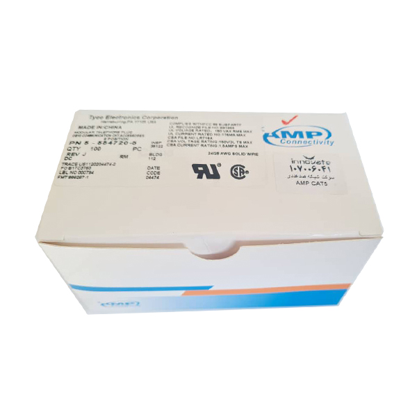 سوکت شبکه CAT5 UTP امپ مدل 041 بسته 100 عددی