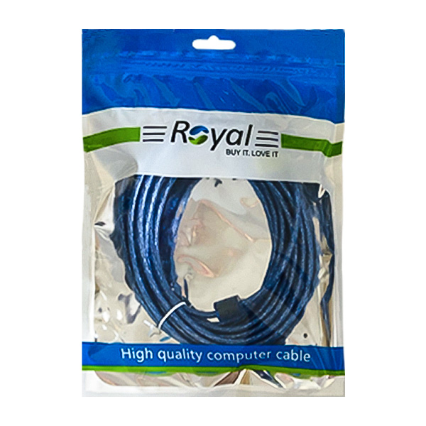 کابل پرینتر شیلدار USB رویال طول 5 متر