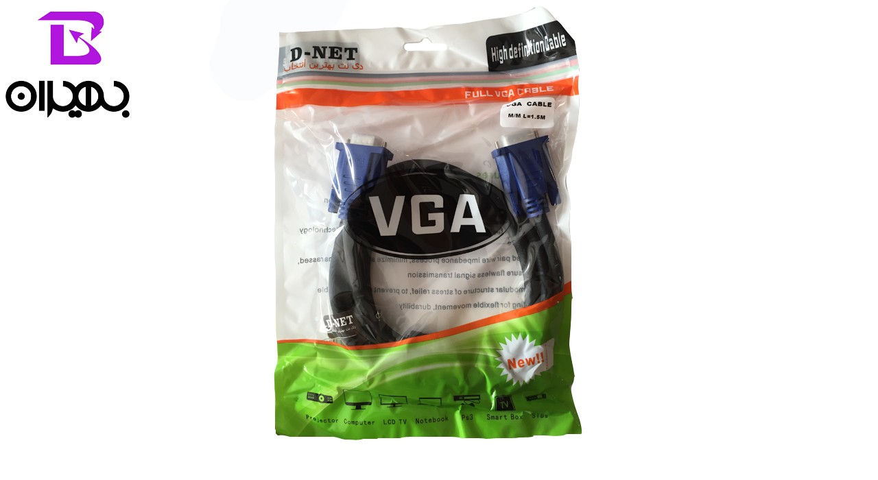 کابل VGA دی-نت مدل ۰۸۴ طول ۱٫۵ متر