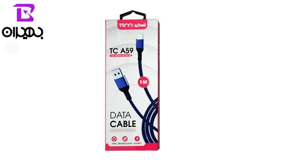 کابل تبدیل USB به MicroUSB تسکو مدل TC A59 طول ۱ متر