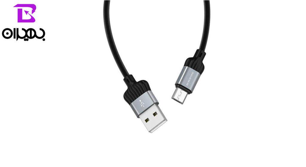 کابل تبدیل USB به MicroUSB بروفون مدل BX8 طول 1 متر