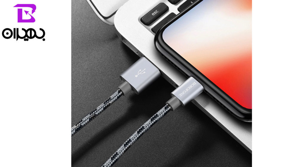 کابل تبدیل USB به لایتنینگ بروفون مدل BX9 طول 1 متر