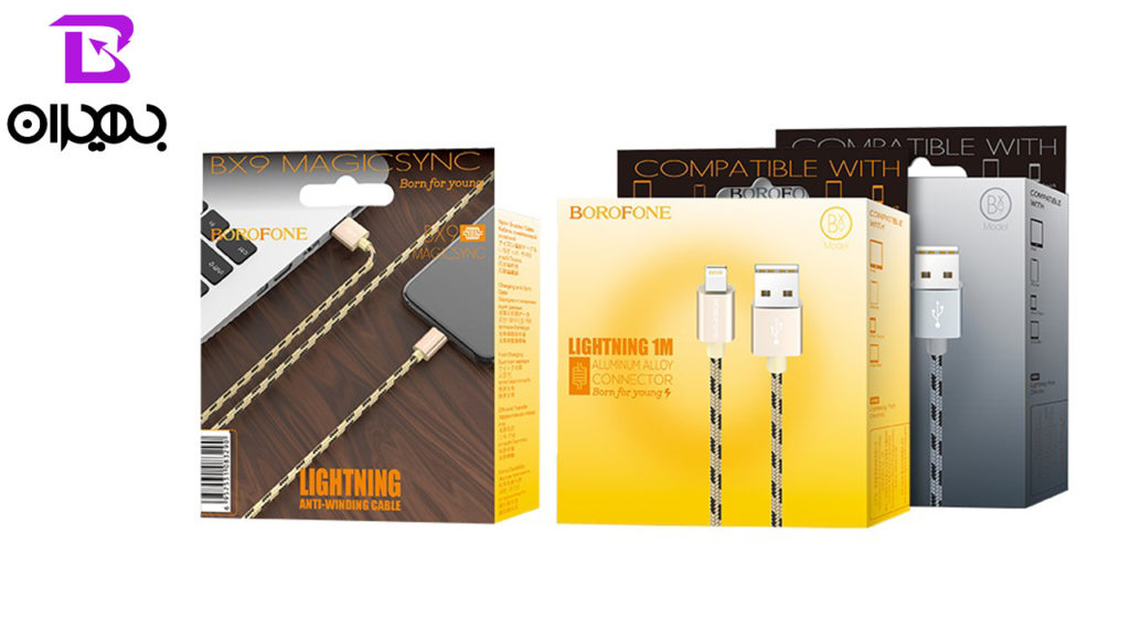 کابل تبدیل USB به لایتنینگ بروفون مدل BX9 طول 1 متر