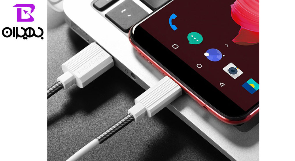 کابل تبدیل USB به Type-C بروفون مدل BX11 طول 1 متر