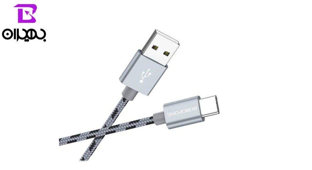 کابل تبدیل USB به Type-C بروفون مدل BX9 طول 1 متر