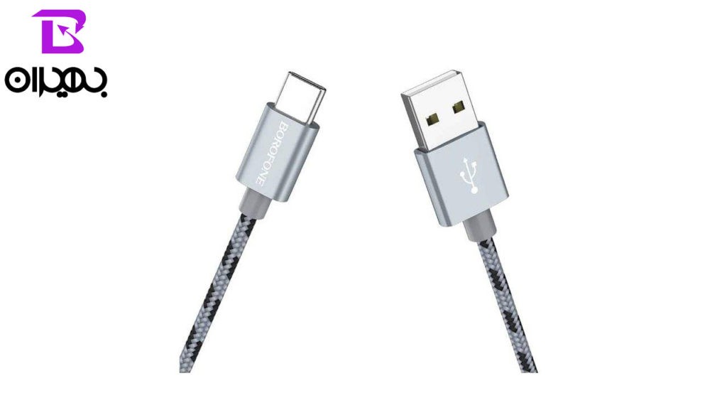 کابل تبدیل USB به Type-C بروفون مدل BX9 طول 1 متر