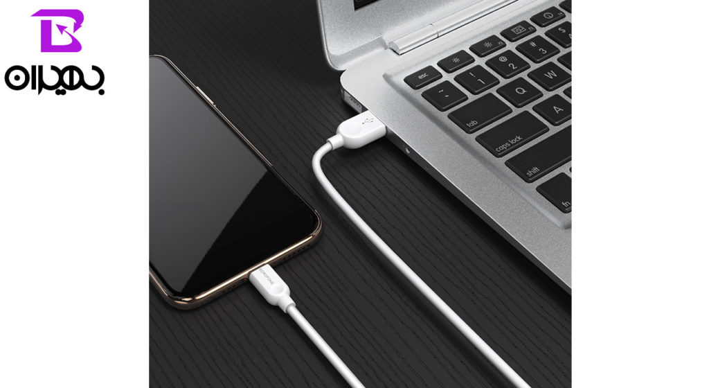 کابل تبدیل USB به لایتنینگ بروفون مدل BX14 طول 2 متر