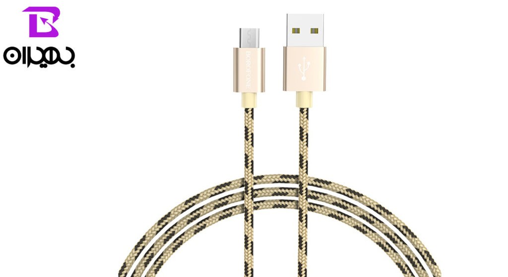 کابل تبدیل USB به MicroUSB بروفون مدل BX9 طول 1 متر