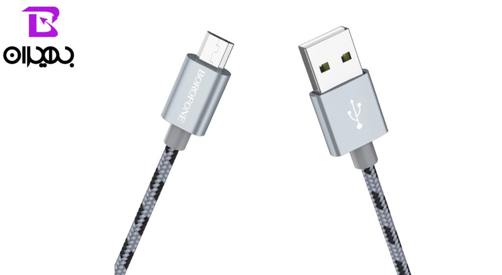 کابل تبدیل USB به MicroUSB بروفون مدل BX9 طول 1 متر