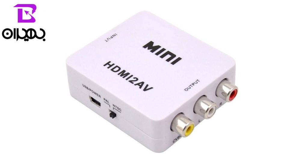 تبدیل HDMI به AV درجه ۱ مدل ۱۲۷ رزولوشن ۱۰۸۰P