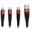 کابل تبدیل USB به MicroUSB ، Type-C و لایتنینگ مدل TC A33