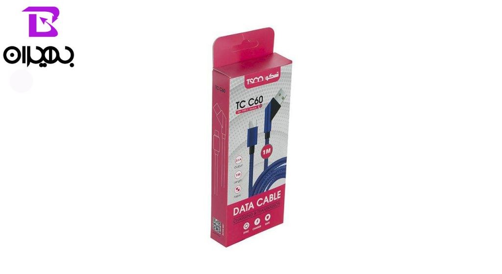 کابل تبدیل USB به Type-C تسکو مدل TC-C60 طول ۱ متر