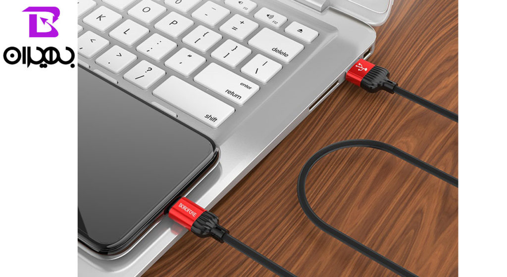کابل تبدیل USB به لایتنینگ بروفون مدل BX8 طول 1 متر