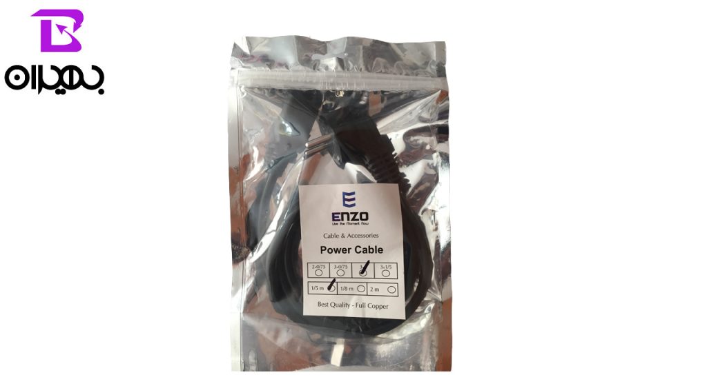 کابل برق 3*1 انزو مدل 073 طول 1.5 متر