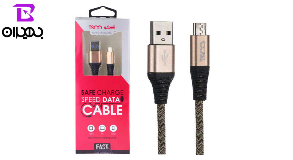 کابل تبدیل USB به MicroUSB تسکو مدل TC-A19 طول 2 متر