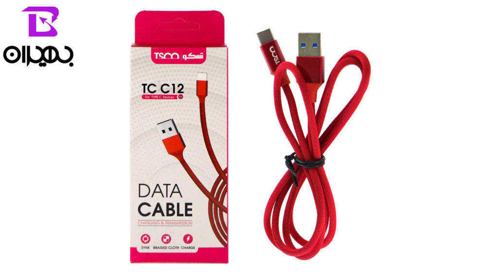 کابل تبدیل USB به Type-C تسکو مدل TC-C12 طول 1 متر