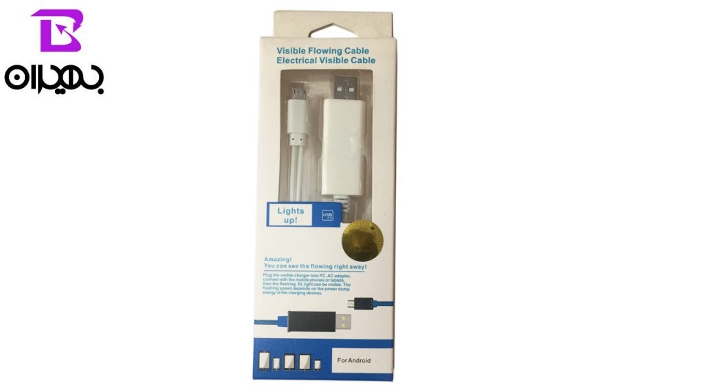 کابل تبدیل USB به MicroUSB مدل Lights UP طول 0.8 متر