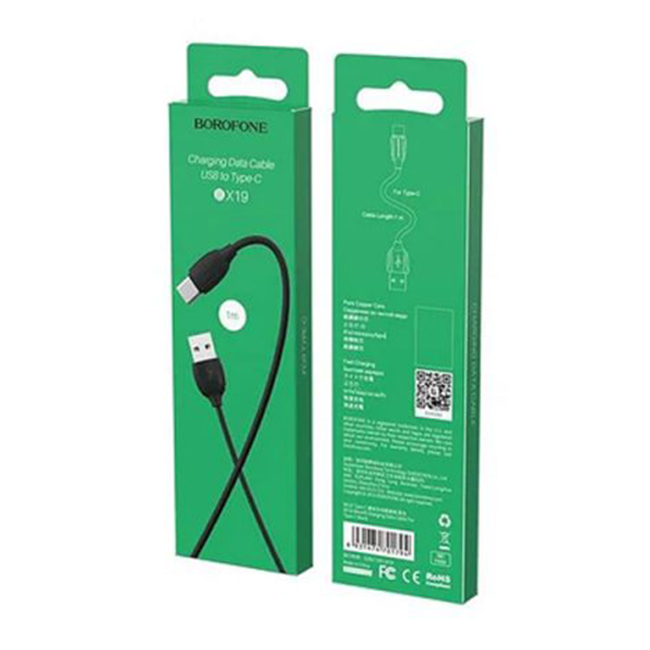 کابل تبدیل USB به Type-C بروفون مدل BX19 طول 1 متر