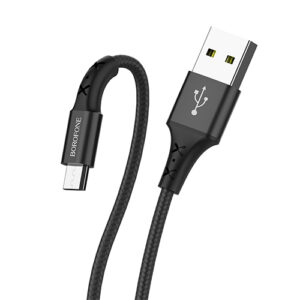 کابل تبدیل USB به MicroUSB بروفون مدل BX20 طول 1 متر