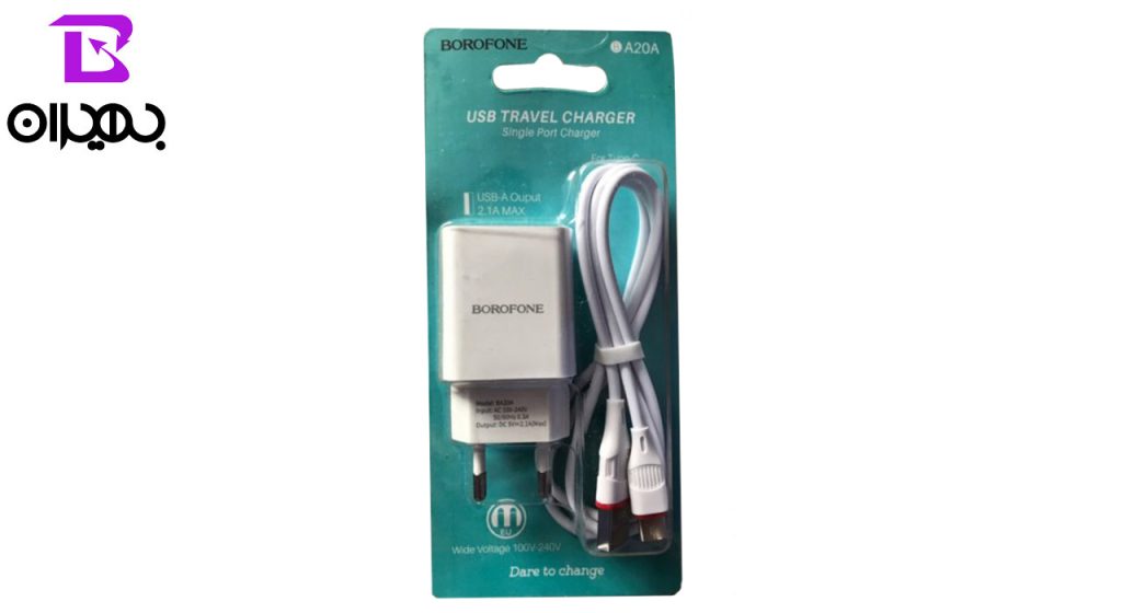 شارژر و کابل تبدیل USB به MicroUSB بروفون مدل BA20 A