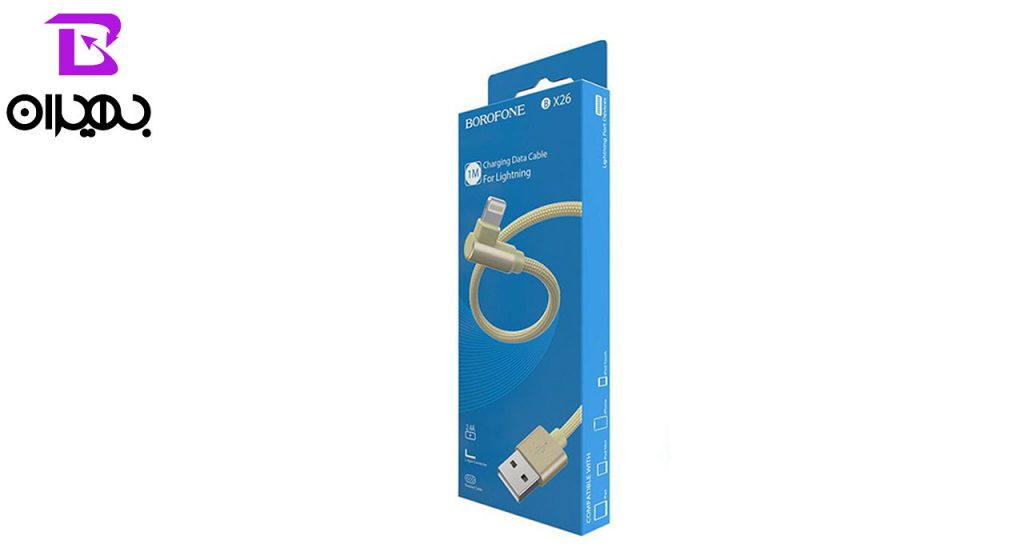 کابل تبدیل USB به لایتنینگ بروفون مدل BX26 طول 1 متر