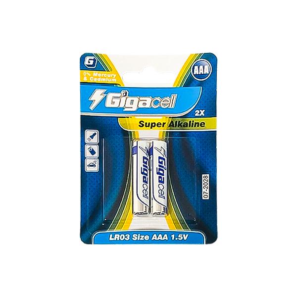 باتری نیم قلمی سوپر آلکالاین گیگاسل بسته دو عددی