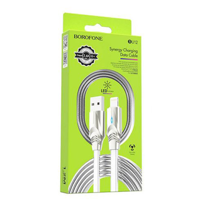 کابل تبدیل USB به لایتنینگ بروفون مدل BU12 طول 1 متر