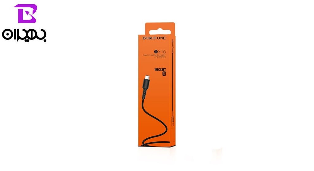 کابل تبدیل USB به MicroUSB بروفون مدل BX16 طول 1 متر