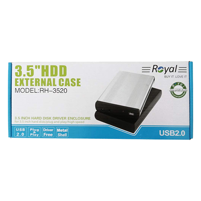 باکس هارد 3.5 اینچی رویال USB2.0 مدل 018