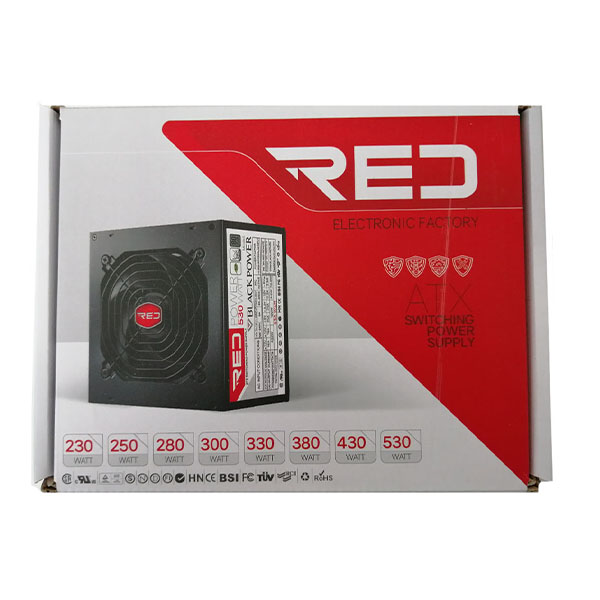 منبع تغذیه کامپیوتر RED مدل majestic 280w