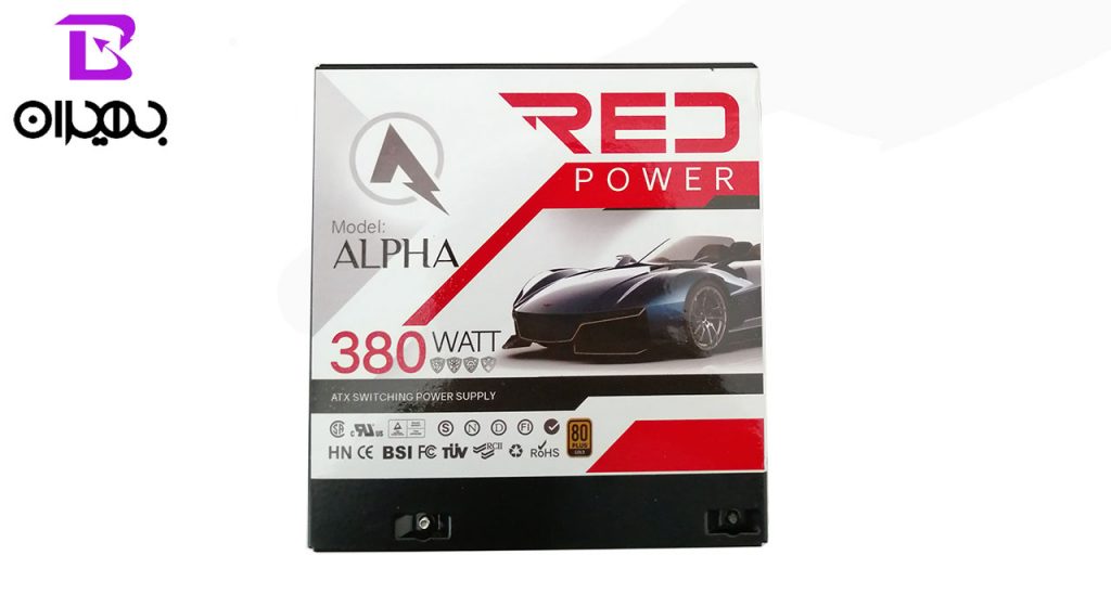 منبع تغذیه کامپیوتر RED مدل alpha 380w