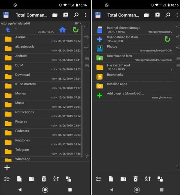 فایل منیجر Total Commander