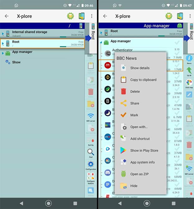 فایل منیجر X-plore
