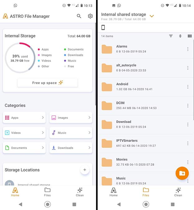 فایل منیجر Astro