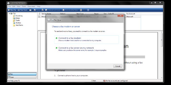 ارسال فکس از طریق کامپیوتر