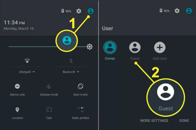 حالت guest mode در سامسونگ