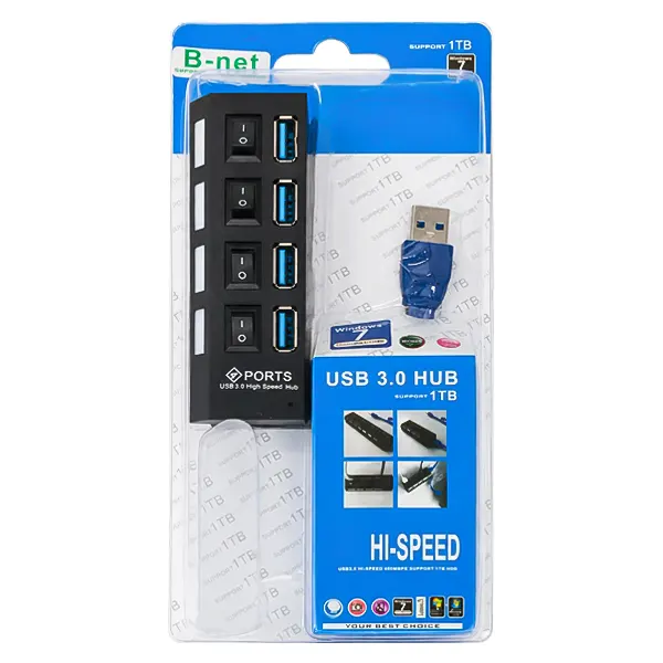 هاب 4 پورت آداپتورخور USB3.0 مدل 017