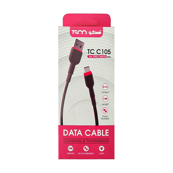 کابل USB به Type-C تسکو مدل TC C105 طول 1 متر