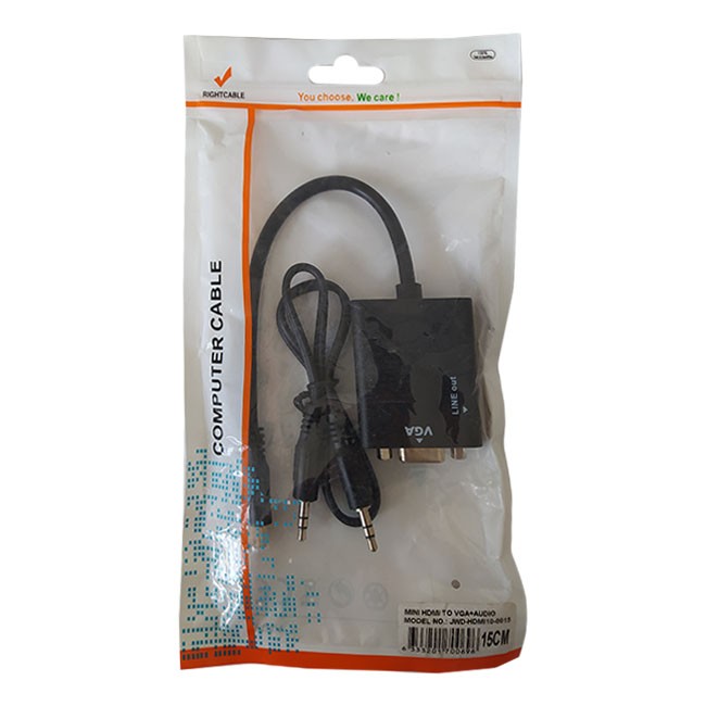 تبدیل MiniHDMI به VGA و Audio مدل JWD-HDMI10