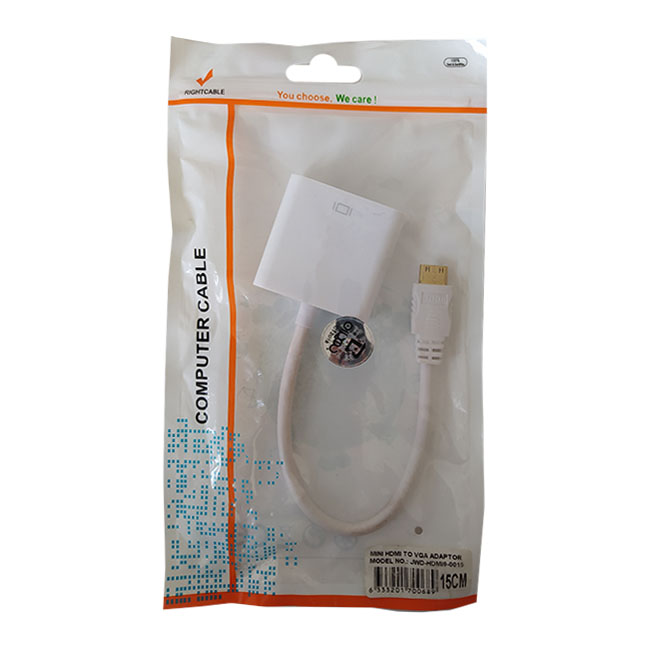 تبدیل Mini HDMI به VGA مدل JWD-HDMI9