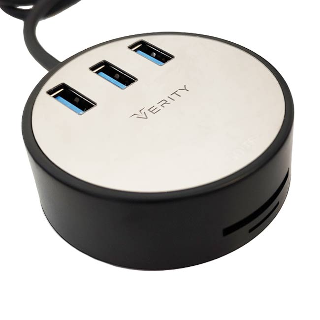 هاب 3 پورت USB3.0 و رم ریدر وریتی مدل H404