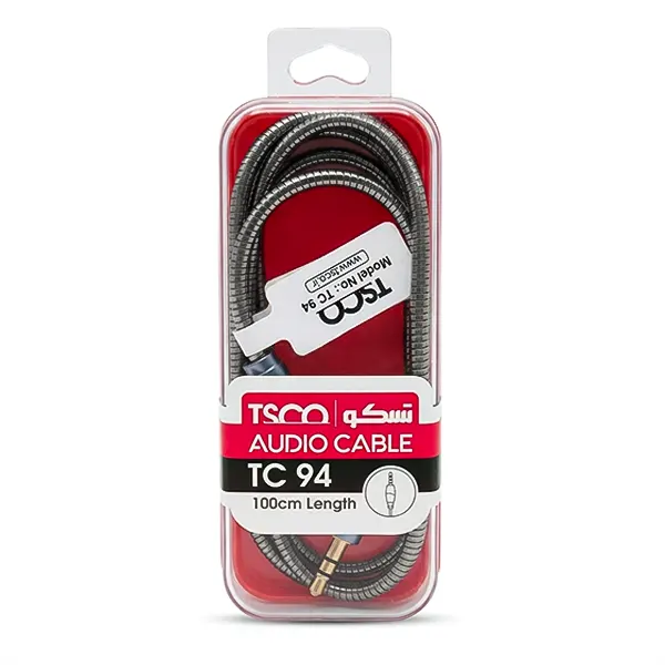 کابل AUX سه خط فلزی تسکو مدل TC 94 طول 1 متر
