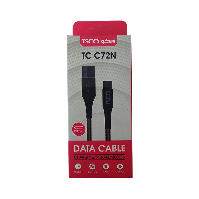 کابل تبدیل USB به Type-C تسکو مدل TC C72N طول 1 متر