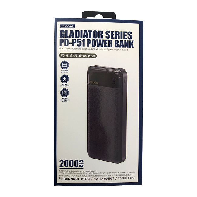 شارژر همراه پرودا مدل PD-P51 ظرفیت 20000mAh