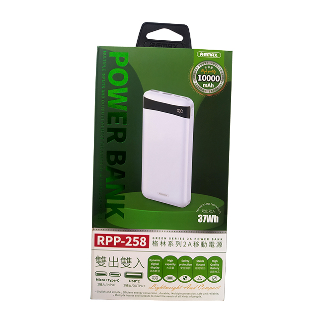 شارژر همراه ریمکس مدل RPP-258 ظرفیت 10000mAh