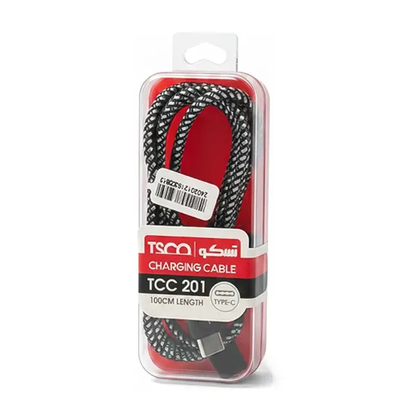 کابل تبدیل USB به Type-C تسکو مدل TC C201 طول 1 متر