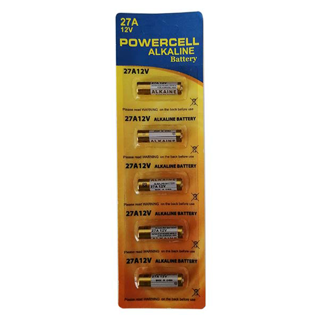 باتری ریموتی پاورسل 27A مدل 008 بسته 5 عددی