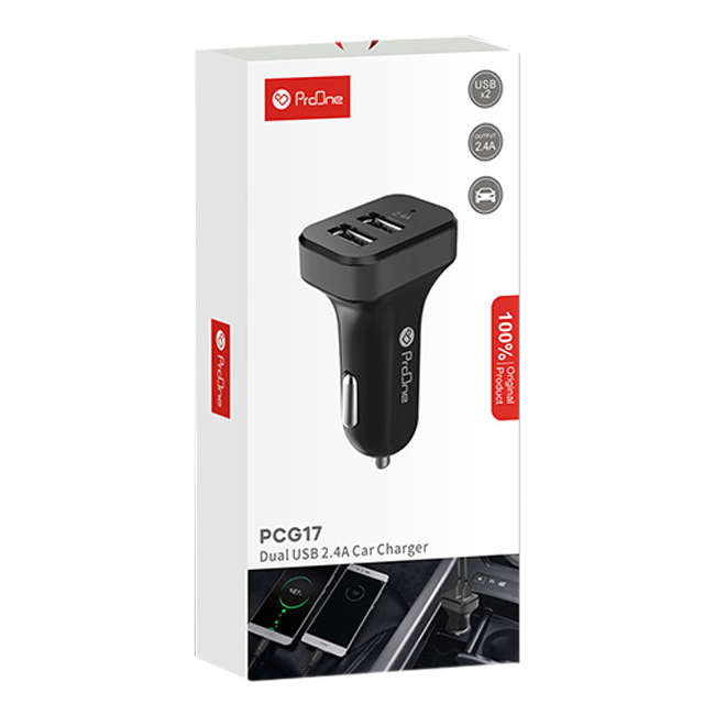 شارژر فندکی پرووان مدل PCG17 به همراه کابل Type-C
