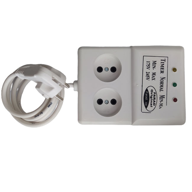 دو خانه و محافظ برق فاراد مدل 097