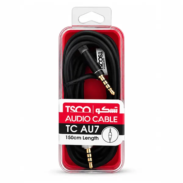 کابل AUX سه خط فلزی تسکو مدل TC AU 7 طول 1.5 متر